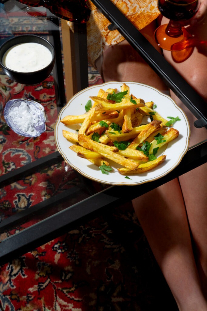 Party Pommes — Detail mit frischer Petersilie