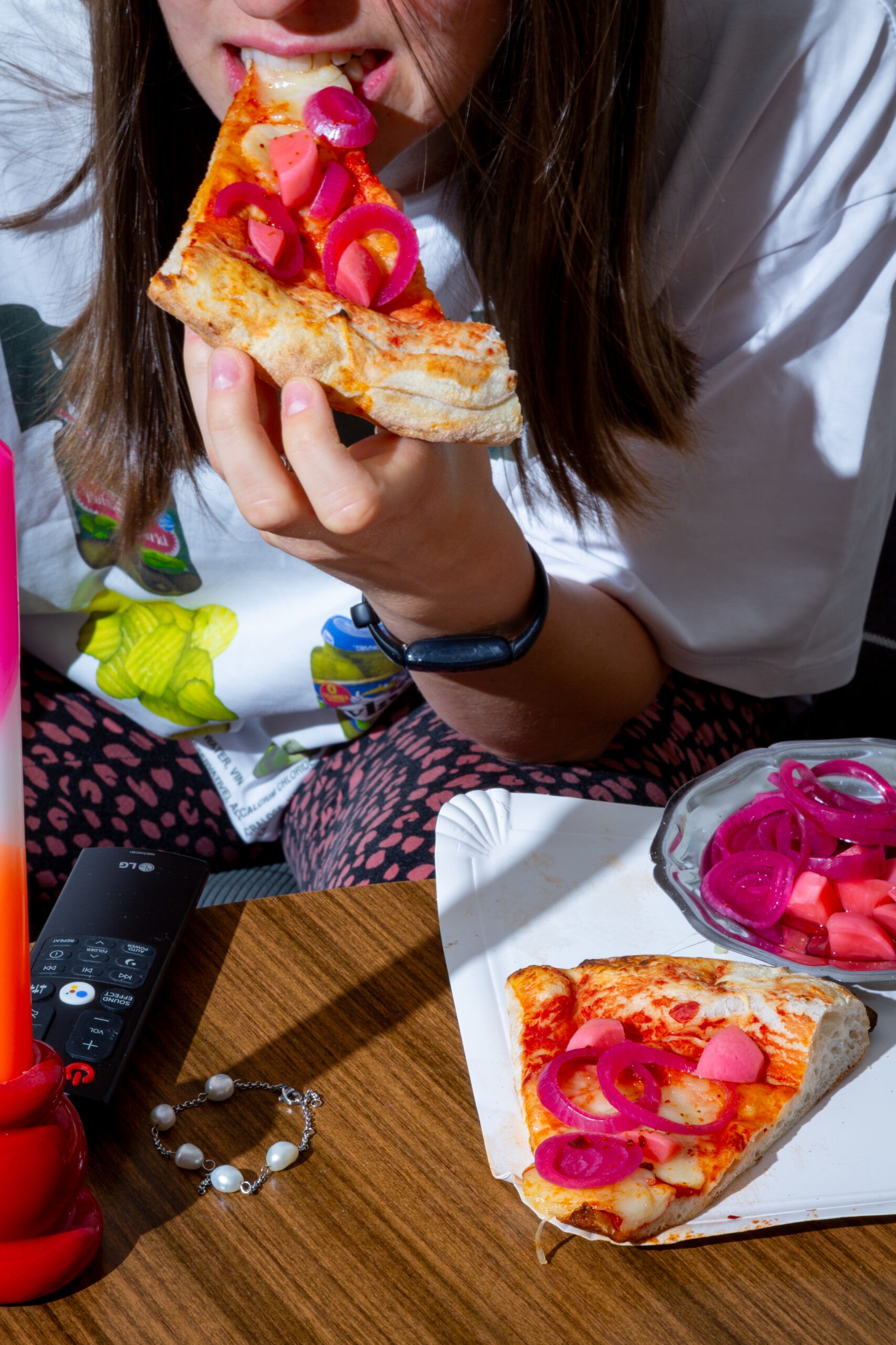 Movie Night with Pizza and Pickles