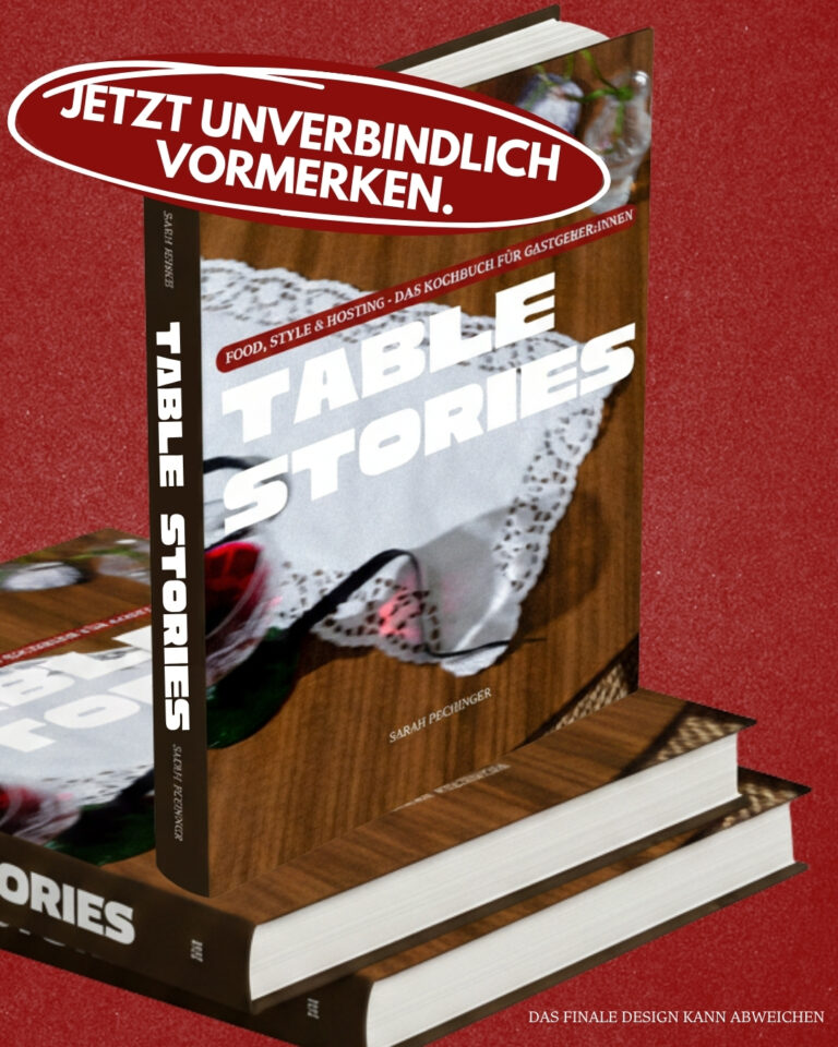 Kochbuch Ankündigung Table Stories